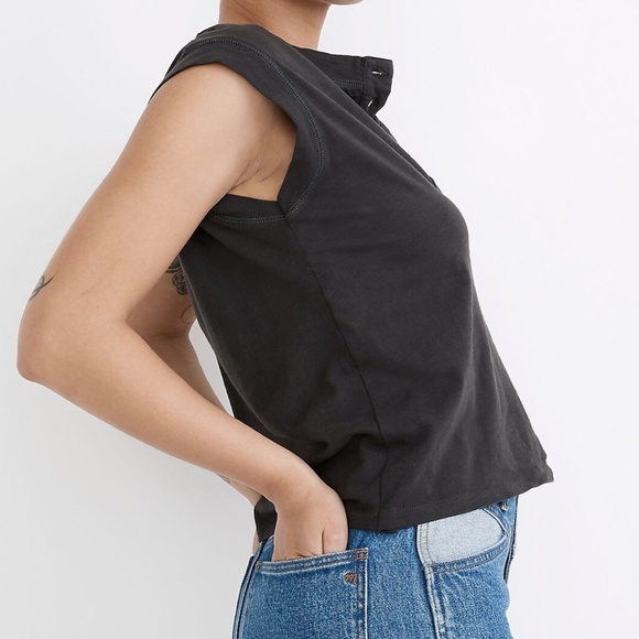 Madewell Garment-Dyed Henley Muscle Tee size L - Picture 2 of 8